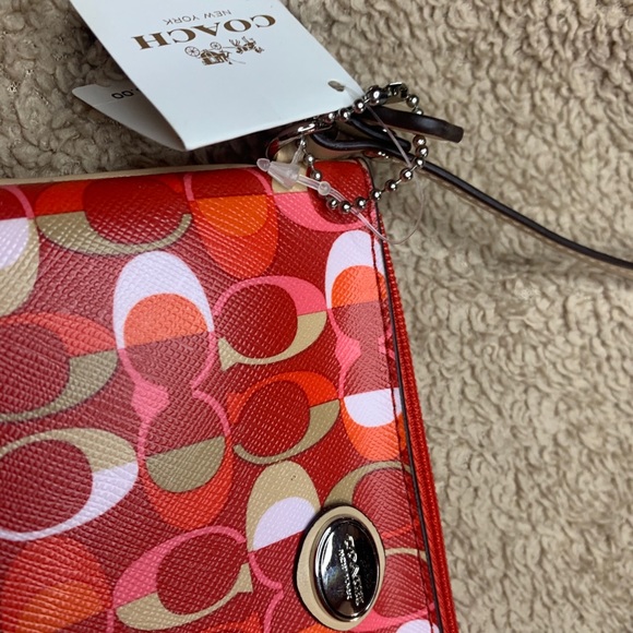 Coach SV/Vermillion Multicolor Wristlet - Picture 2 of 6